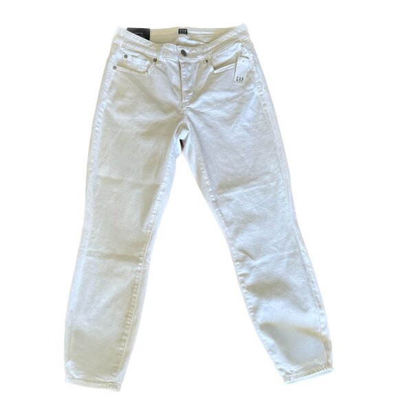 NWT GAP Curvy True Skinny Stretch Ankle Jeans in Optic White 27 Petite - Picture 1 of 11